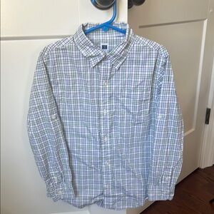 Gap Plaid Button-Up Shirt - Blue and Green
